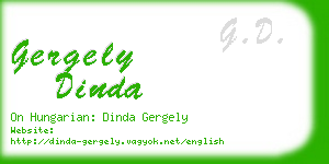 gergely dinda business card